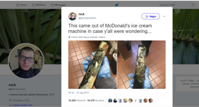 macchina dei gelati del mcdonalds