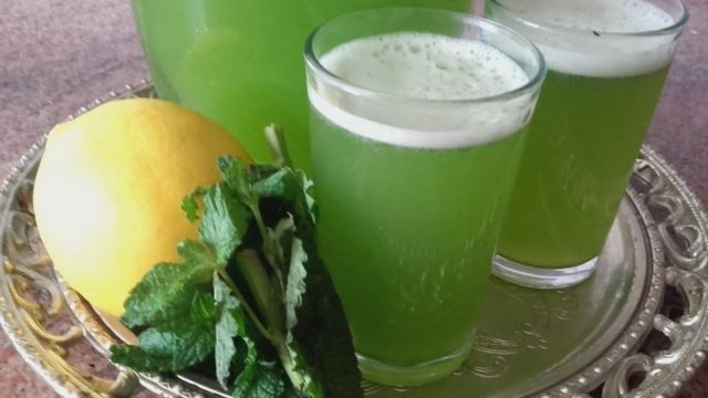 succo di limone e menta