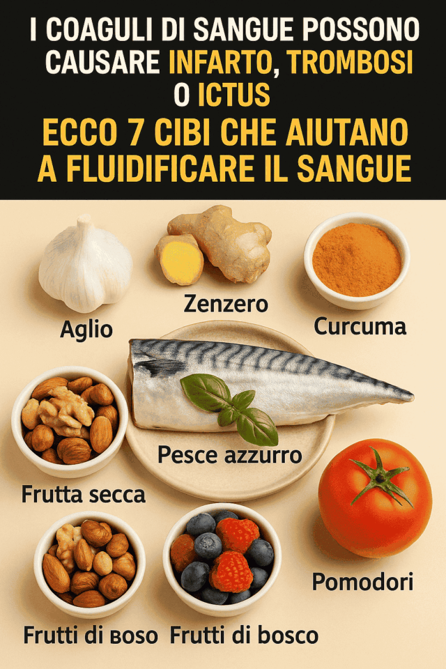 ridurre il rischio di coaguli